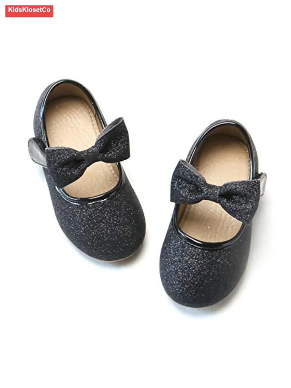 Toddler Girls Mary Jane Flats - Hook & Loop Closure, Cushioned Insole, Non-Slip